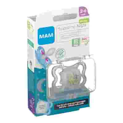 MAM SUCCHIETTO SUPREME NIGHT 2-6 SILICONE SINGLE BOX NEUTRO