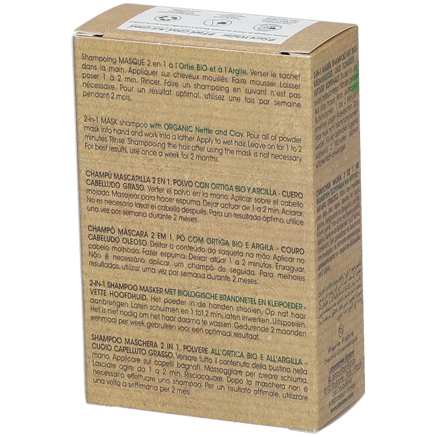 KLORANE SHAMPOO MASCHERA LAVANTE POLVERE ORTICA 8 BUSTINE 3 G