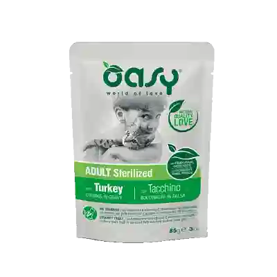 OASY WET CAT BOCCONCINI ADULT STERILIZED TURKEY 85 G