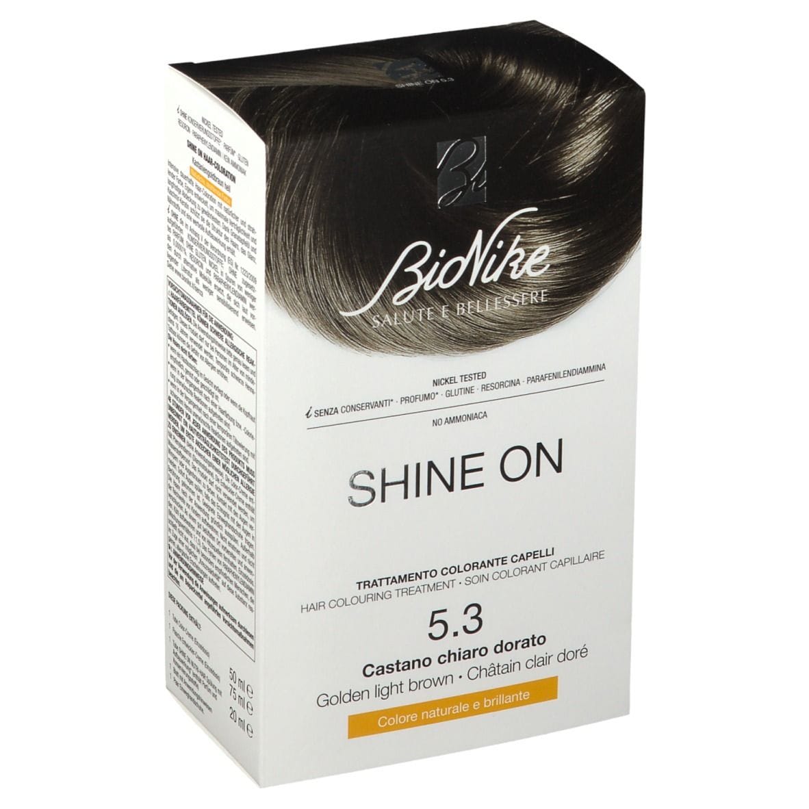 SHINE ON CASTANO CHIARO DORATO 5,3 FLACONE 75 ML + TUBO 50 ML