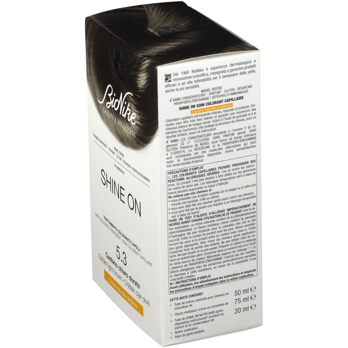 SHINE ON CASTANO CHIARO DORATO 5,3 FLACONE 75 ML + TUBO 50 ML