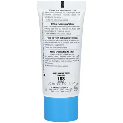 AKNET COMFORT COVER FONDOTINTA 103 30 ML AKNET COMFORT COVER FONDOTINTA 103 30 ML