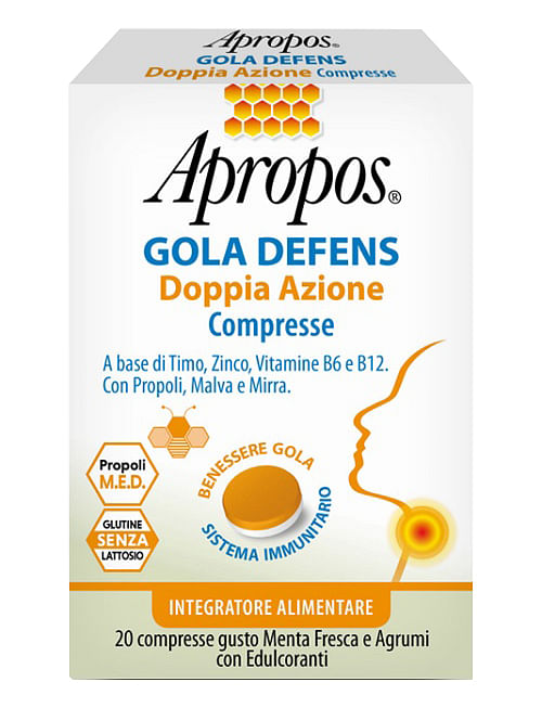 Apropos Gola Defens Doppia Azione 20 Compresse