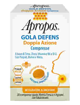APROPOS GOLA DEFENS DOPPIA AZIONE 20 COMPRESSE
