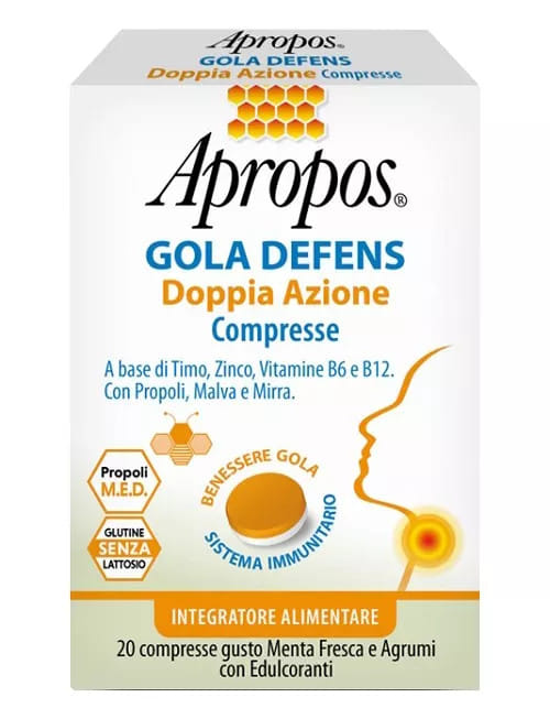APROPOS GOLA DEFENS DOPPIA AZIONE 20 COMPRESSE