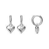 BJT227 ORECCHINI HOOP HEART STAINLESS STEEL