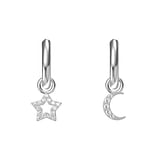 BJT228 ORECCHINI STAR&MOON STAINLESS STEEL