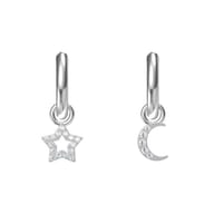 BJT228 ORECCHINI STAR&MOON STAINLESS STEEL