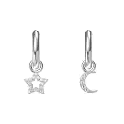 BJT228 ORECCHINI STAR&MOON STAINLESS STEEL