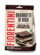 QUADROTTI RISO RICOPERTI DI CIOCCOLATO FONDENTE 80 G
