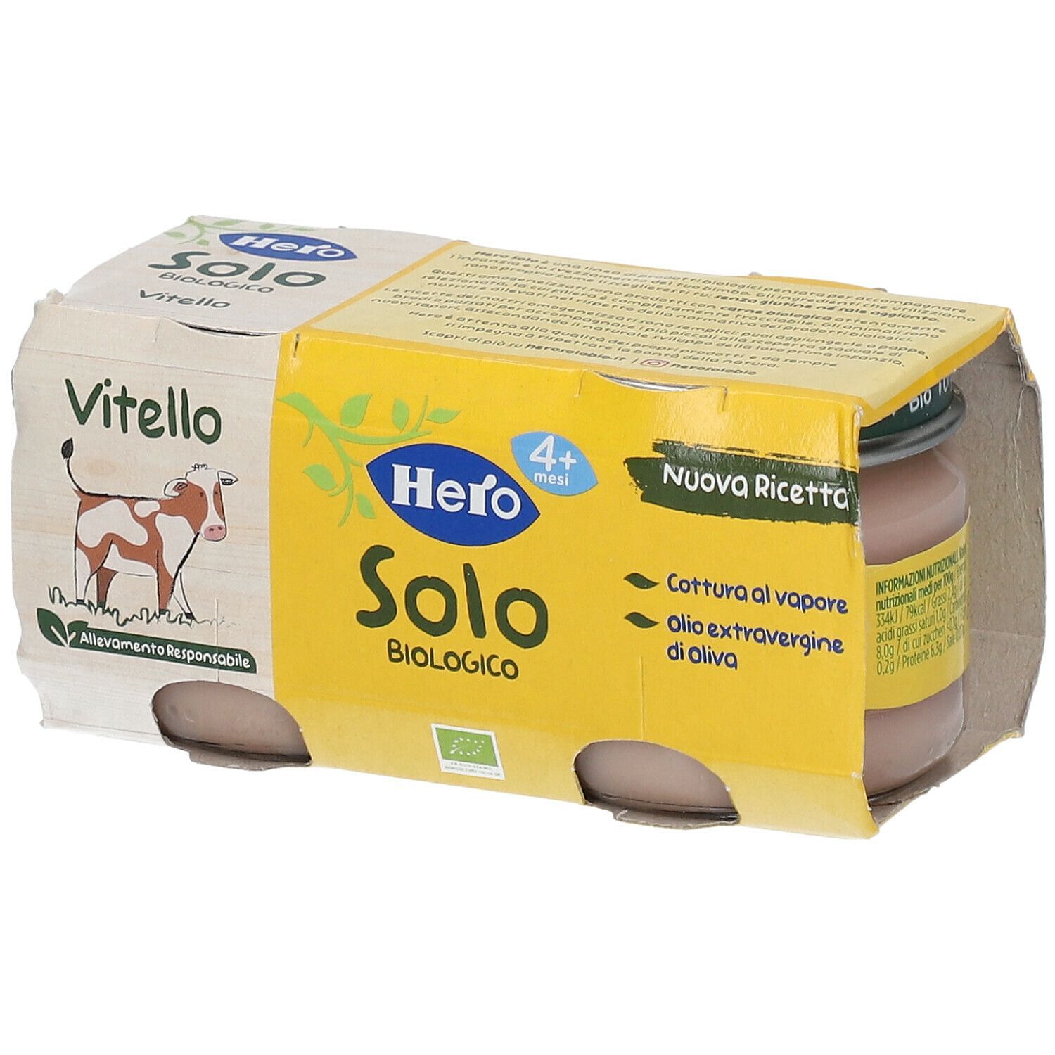 Hero Baby Solo Omogeneizzato Vitello 2 X80 G