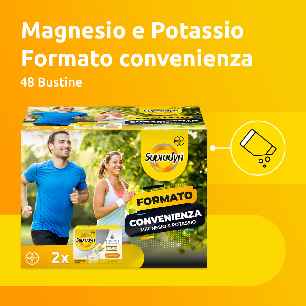 SUPRADYN MAGNESIO POTASSIO FORMATO CONVENIENZA | 24 BUSTINE + 24 BUSTINE