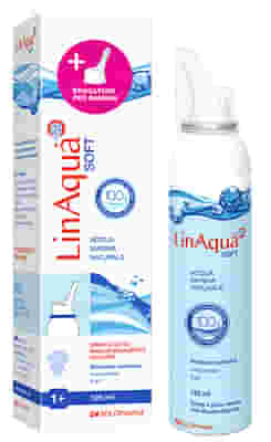 SOLUZIONE SPRAY ISOTONICA NASALE LINAQUA SOFT 125 ML CON DOPPIO EROGATORE