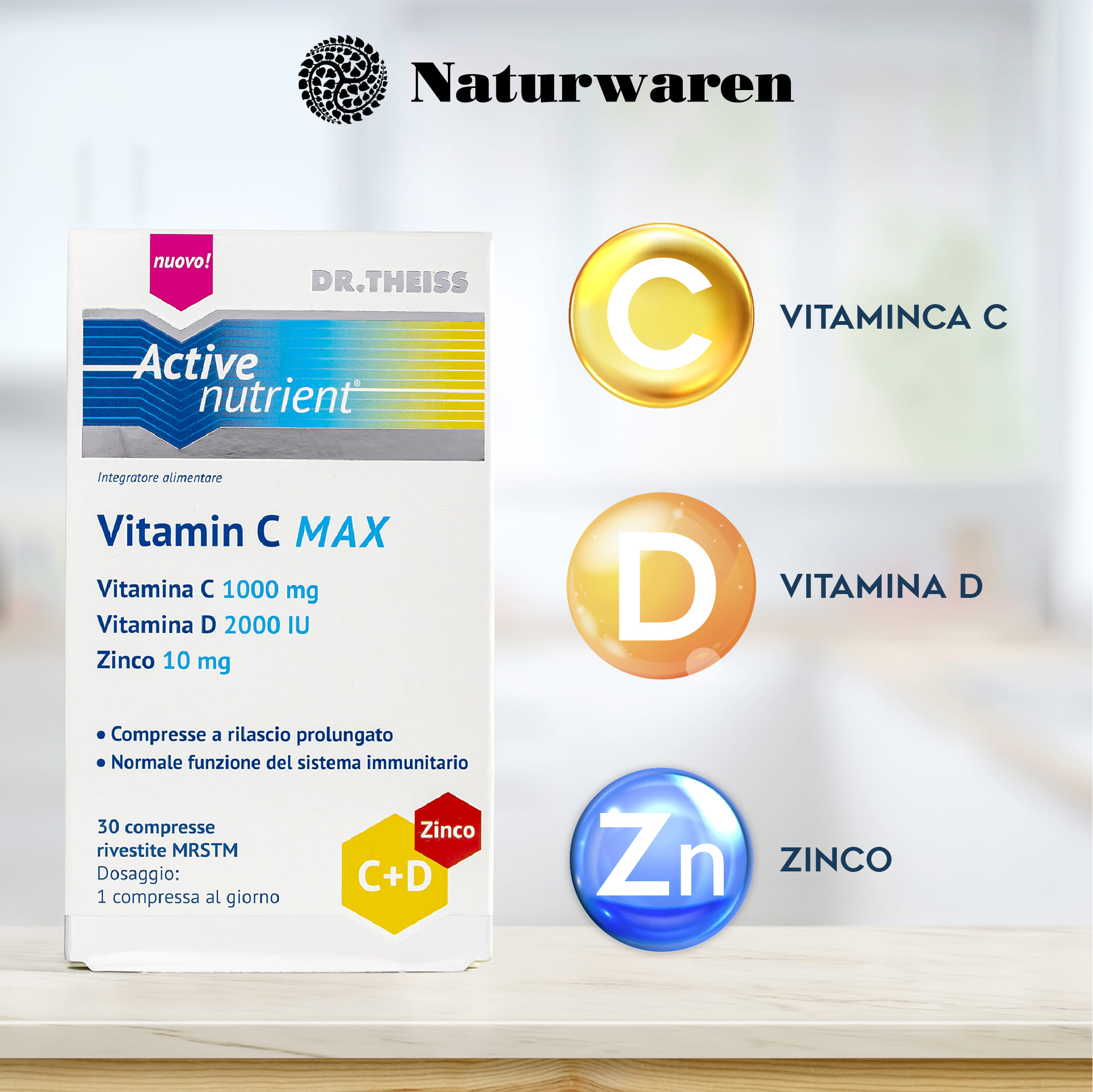 THEISS ACTIVE NUTRIENT VITAMIN C MAX 30 COMPRESSE