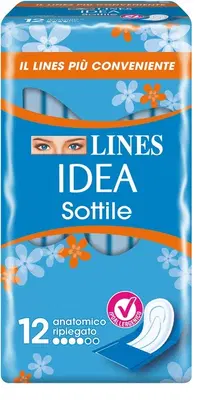LINES IDEA SOTTILI RIPIEGATI ANATOMICI 12 PEZZI LINES IDEA SOTTILI RIPIEGATI ANATOMICI 12 PEZZI