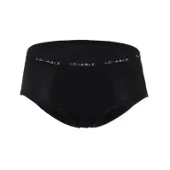 LOVABLE PERIOD PANTIES CULOTTE FLUSSO MEDIO NERO MISURA MEDIUM