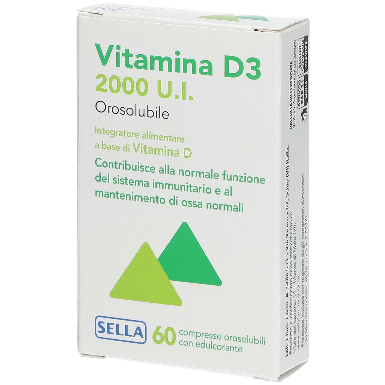 Vitamina D3 2000 Ui Orosolubile 60 Compresse