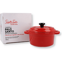 SANCTUS CANDELA PALO SANTO MINI COCOTTE ROSSA