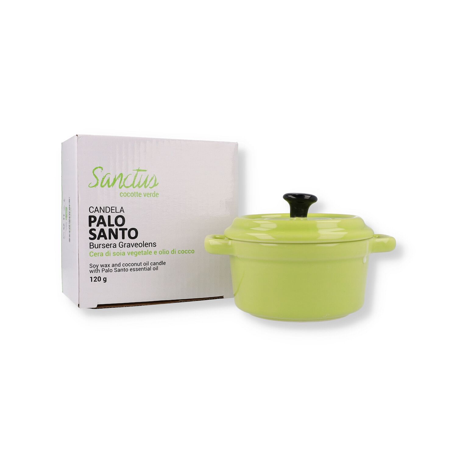 Sanctus Candela Palo Santo Mini Cocotte Verde