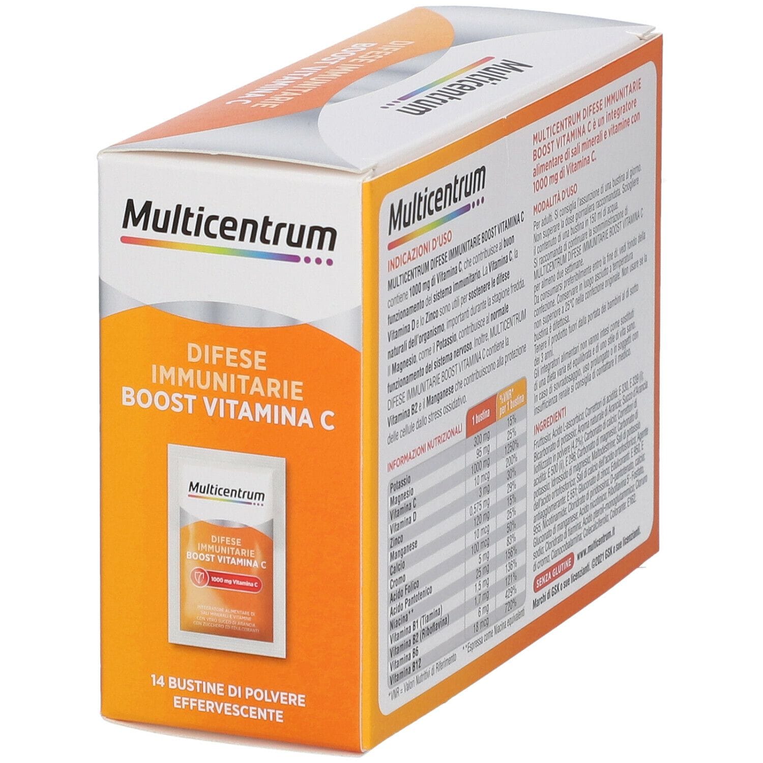MULTICENTRUM DIFESE IMMUNITARIE BOOST VITAMINA C 14 BUSTINE