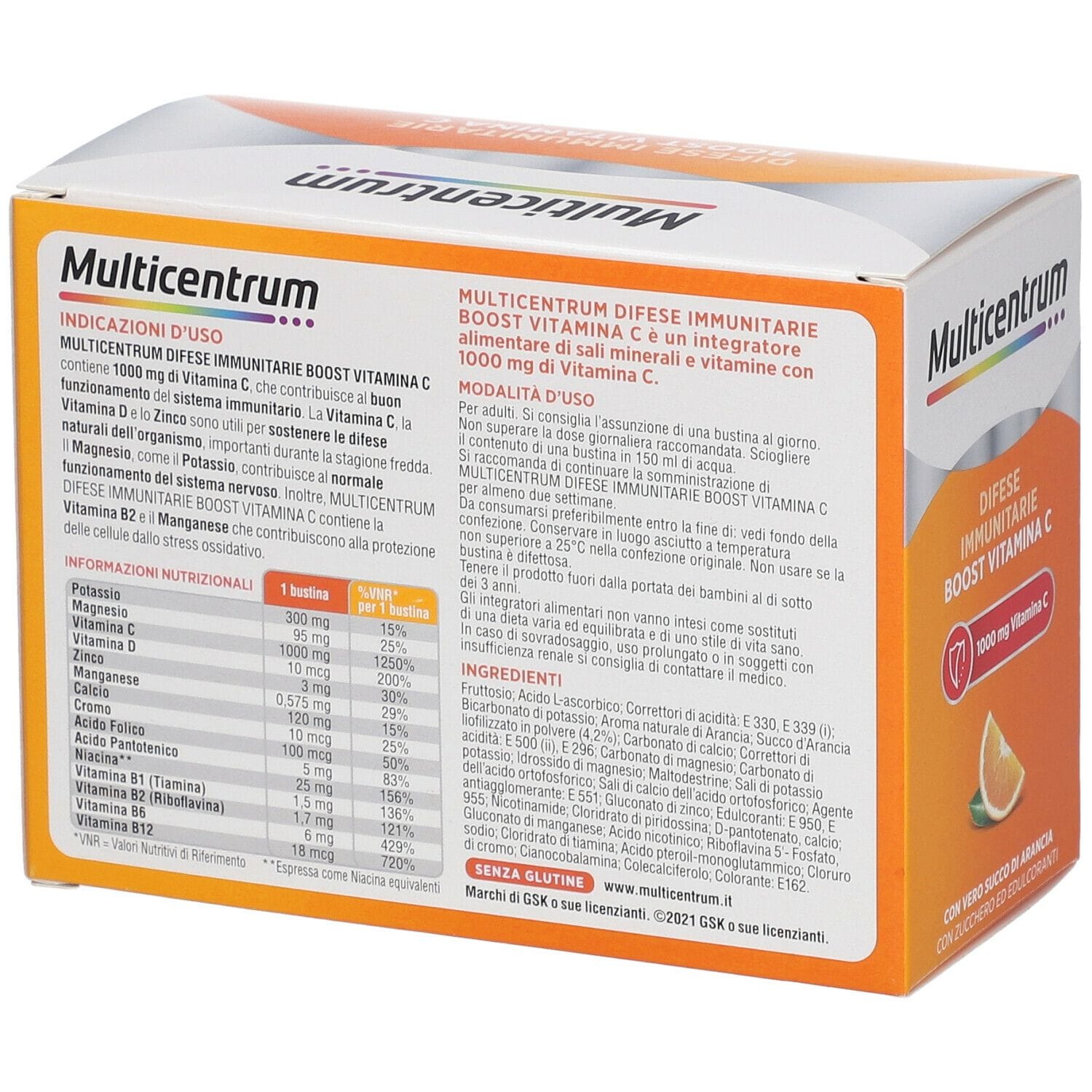 MULTICENTRUM DIFESE IMMUNITARIE BOOST VITAMINA C 28 BUSTINE