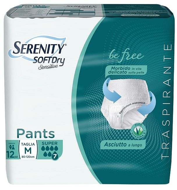 Serenity Pants Sd Sensitive Super M 12 Pezzi