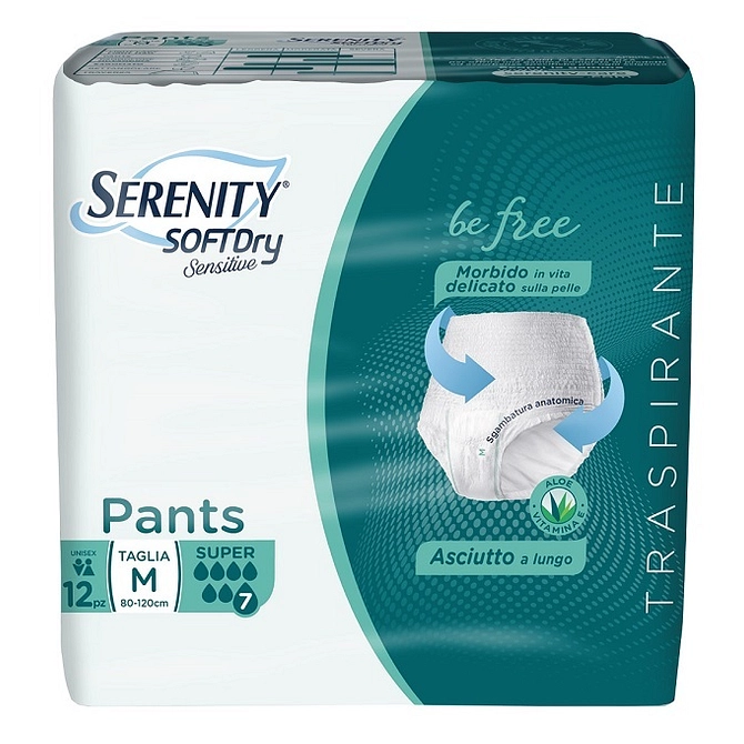 Serenity Pants Sd Sensitive Super M 12 Pezzi