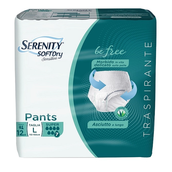 Serenity Pants Sd Sensitive Be Free Super L 12 Pezzi