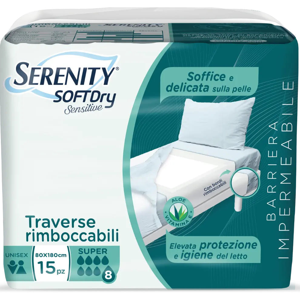 SERENITY TRAVERSA SD SENSIIVE SUPER 80X180 CM 15 PEZZI