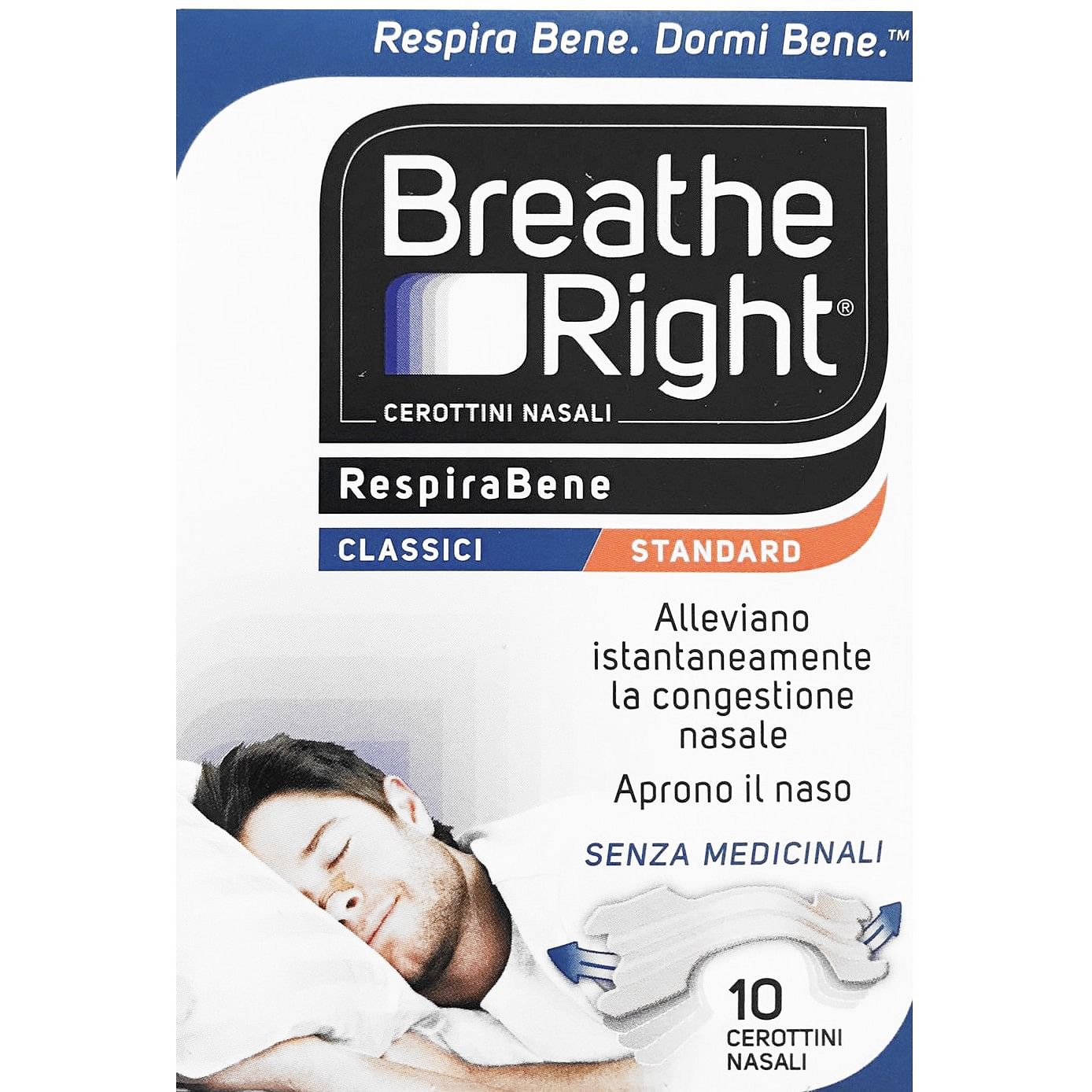 Cerotti Nasali Breathe Right Classici 10 Pezzi