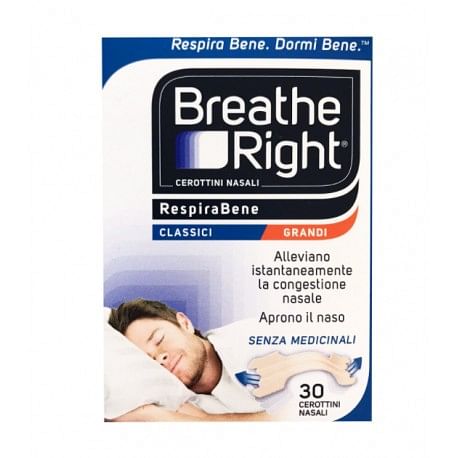 Cerotti Nasali Breathe Right Classici Grandi 30 Pezzi