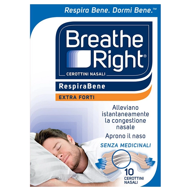 Cerotti Nasali Breathe Right Extra Forte 10 Pezzi