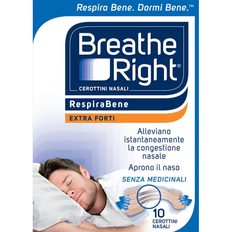 Cerotti Nasali Breathe Right Extra Forte 10 Pezzi
