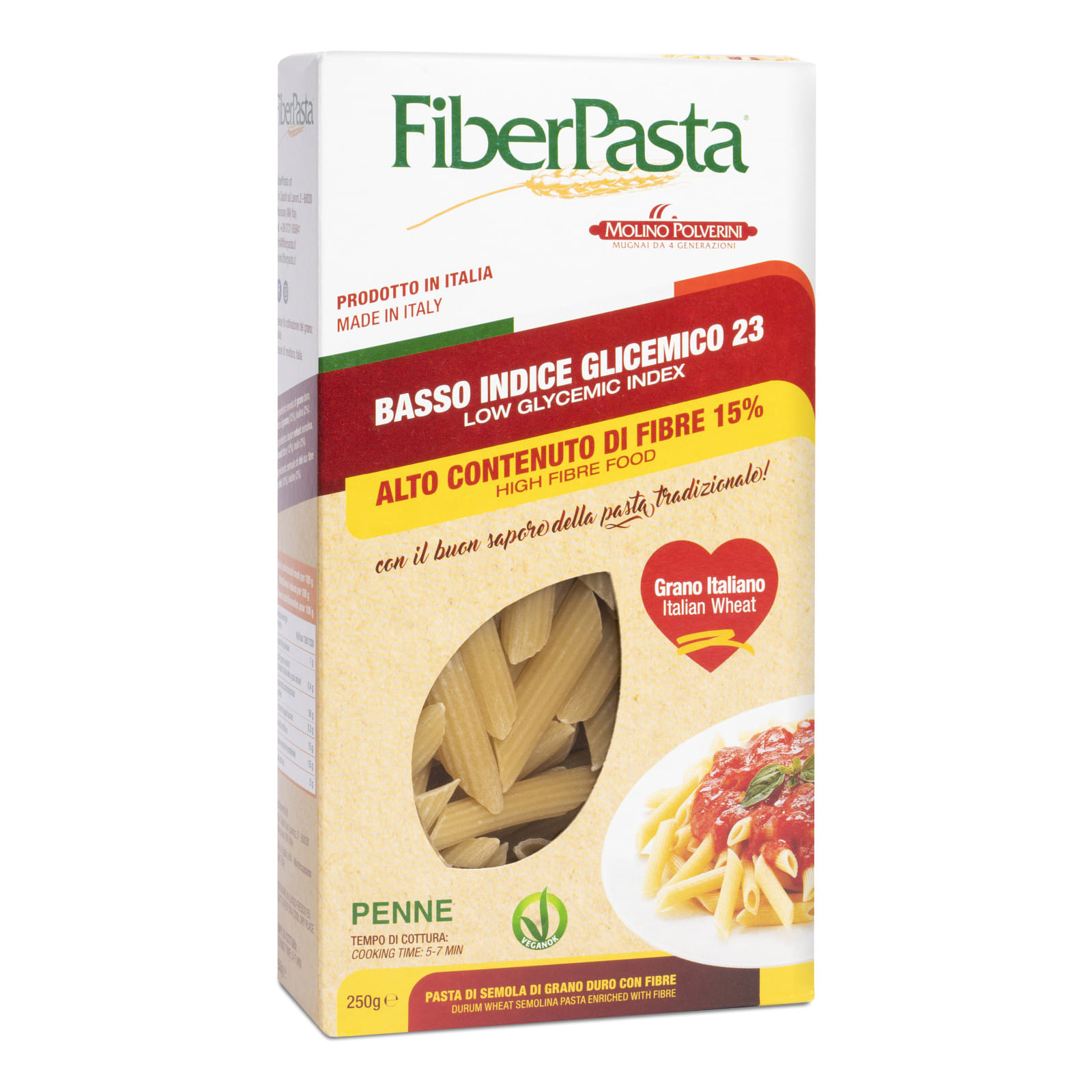 FIBERPASTA PENNE BASSO INDICE GLICEMICO 250 G