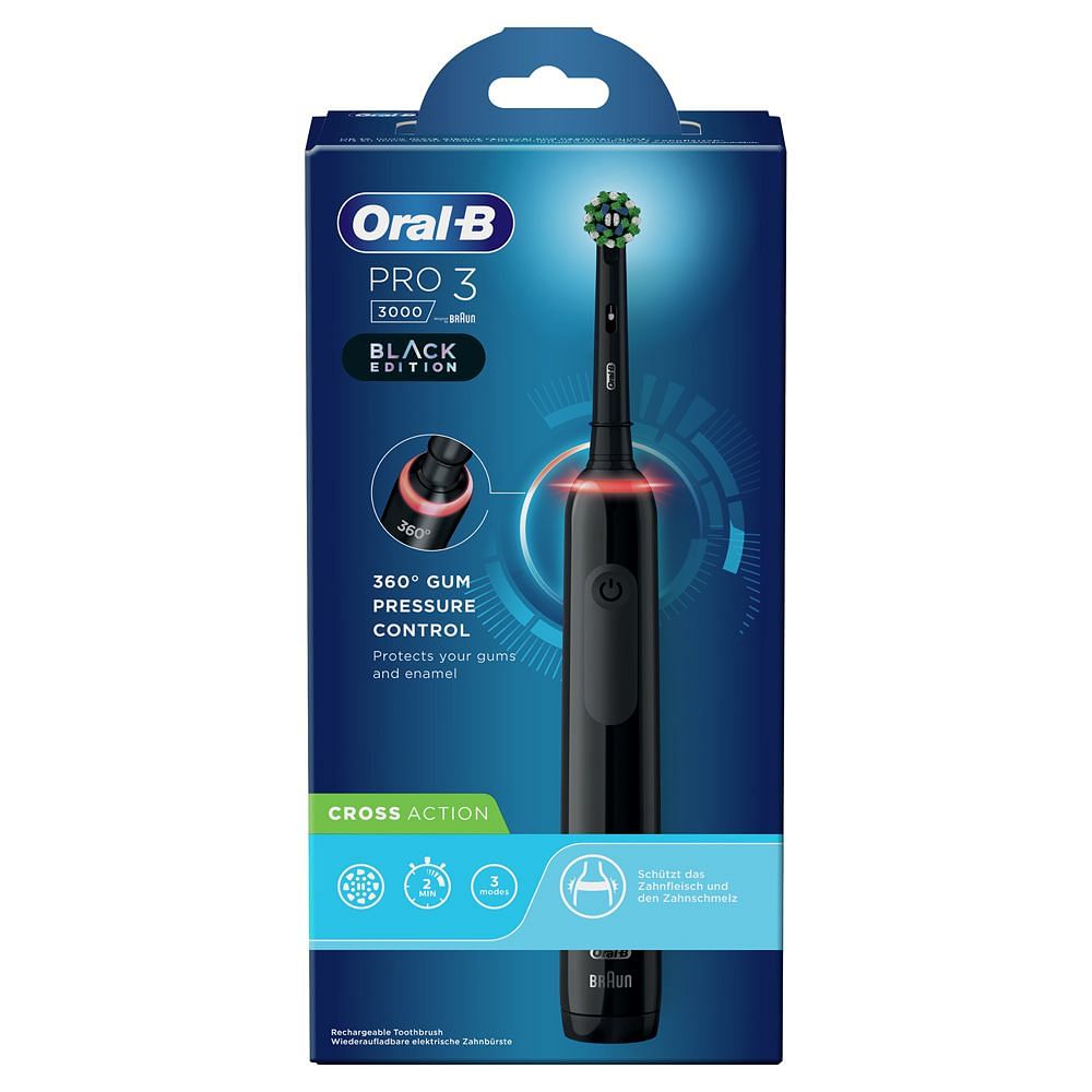 Oralb Pro3 Black Crossaction Spazzolino Elettrico