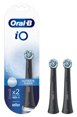 ORALB POWER REFILL IO ULTIMATE CLEAN BLACK 2 PEZZI ORALB POWER REFILL IO ULTIMATE CLEAN BLACK 2 PEZZI