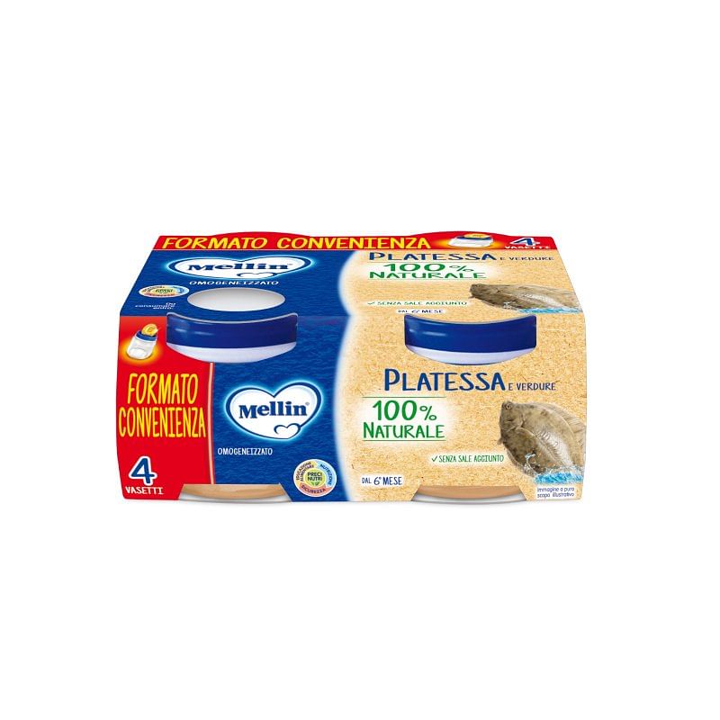 Mellin Omogeneizzato Platessa 4 X80 G