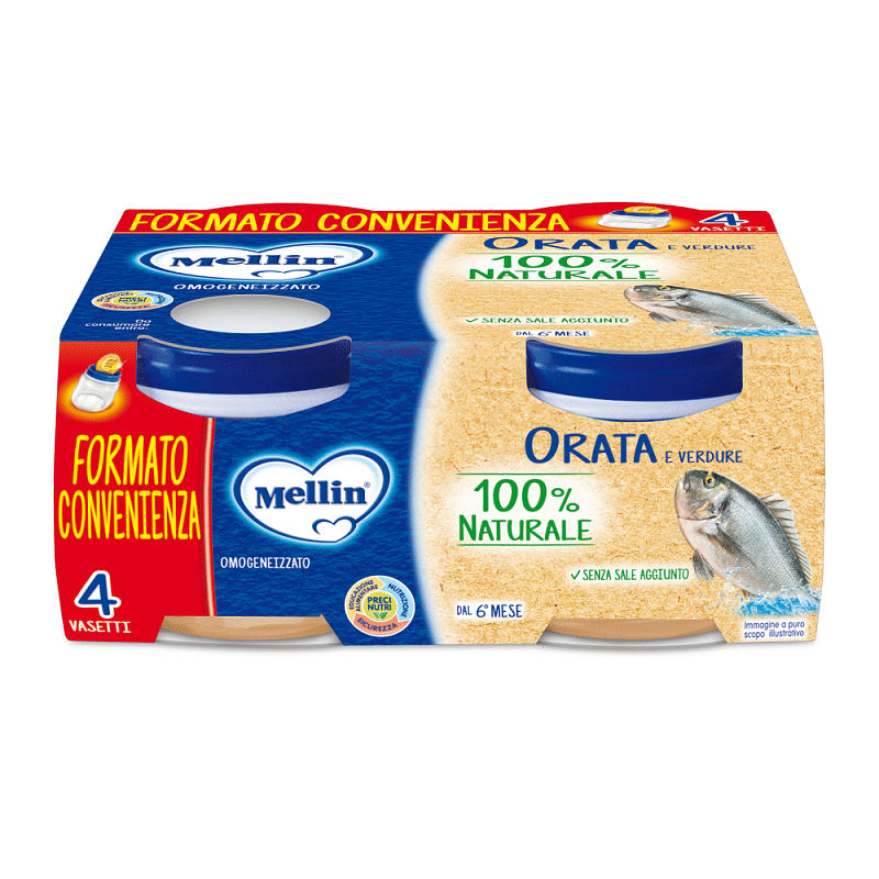 Mellin Omogeneizzato Orata 4 X80 G