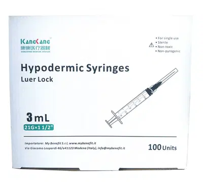 KANGKANG SIRINGA IPODERMICA CON AGO CONO LUER LOCK 3ML 21 GAUGE X 1 1/2'' 100 PEZZI KANGKANG SIRINGA IPODERMICA CON AGO CONO LUER LOCK 3ML 21 GAUGE X 1 1/2'' 100 PEZZI