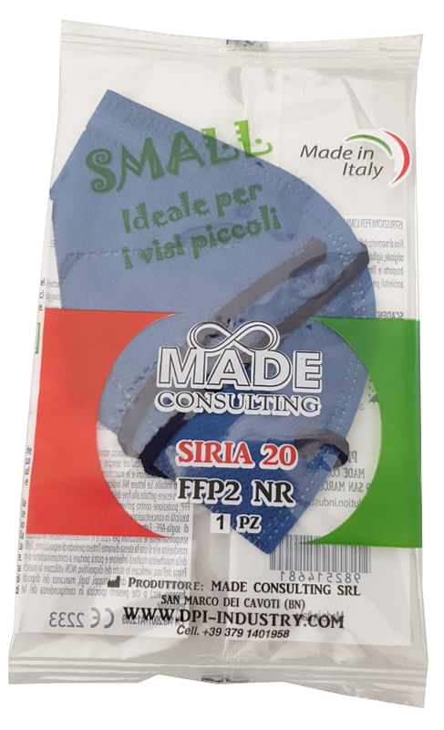 Siria 20 Semimascherina Filtrante Ffp2 Blu Small