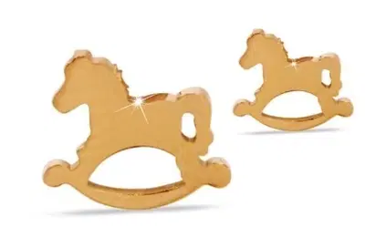 MJ POST 293 KIDS CAVALLO A DONDOLO ORO ROSA MJ POST 293 KIDS CAVALLO A DONDOLO ORO ROSA