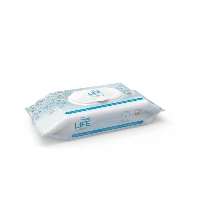 Salviettine Umidificate Freelife Bebecash Wet Wipes Sensitive 72 Pezzi