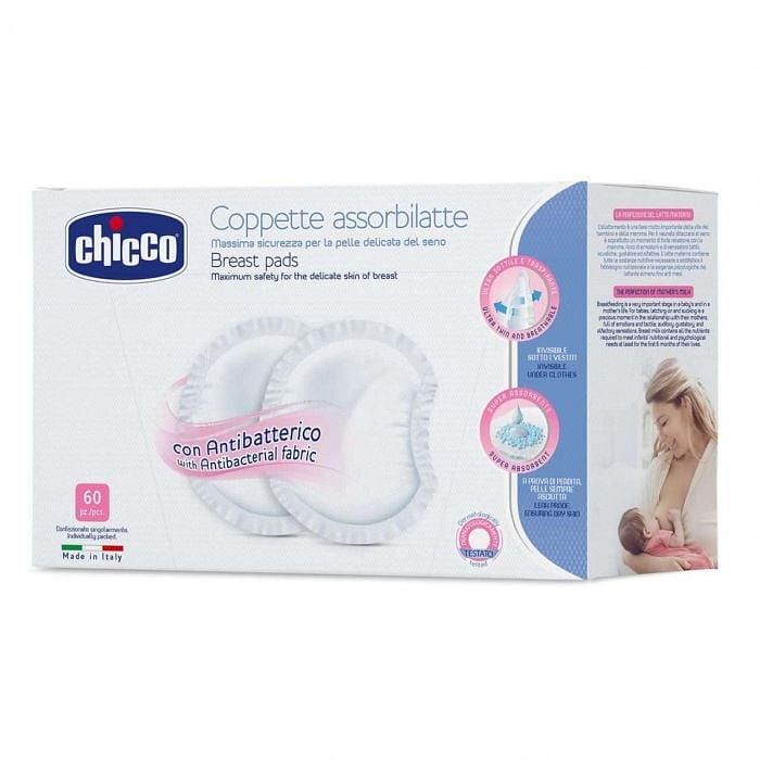 Chicco Coppetta Assorbilatte Antibatterica Nera 60 Pezzi