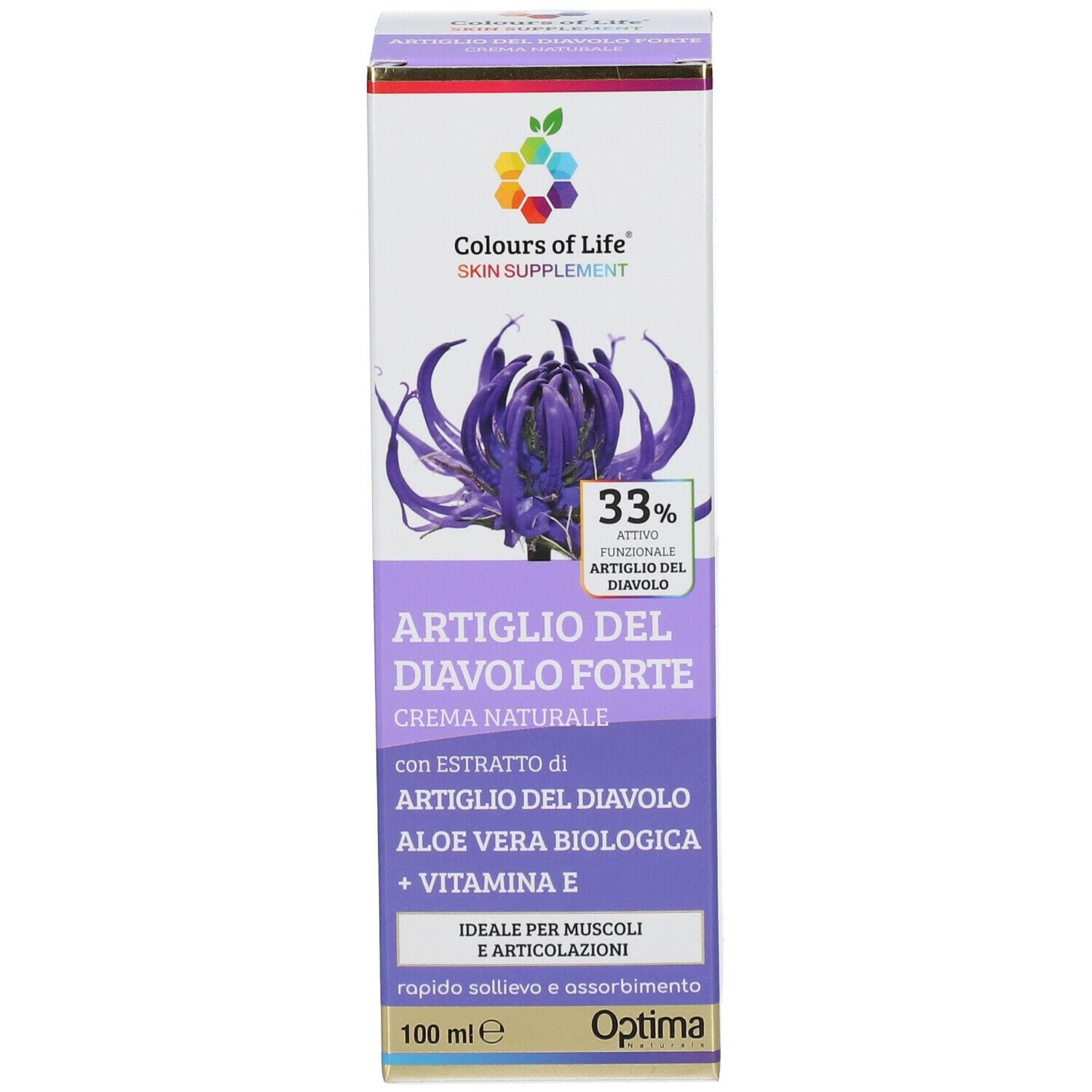 COLOURS OF LIFE SKIN SUPPLEMENT ARTIGLIO DEL DIAVOLO 33% CREMA 100 ML