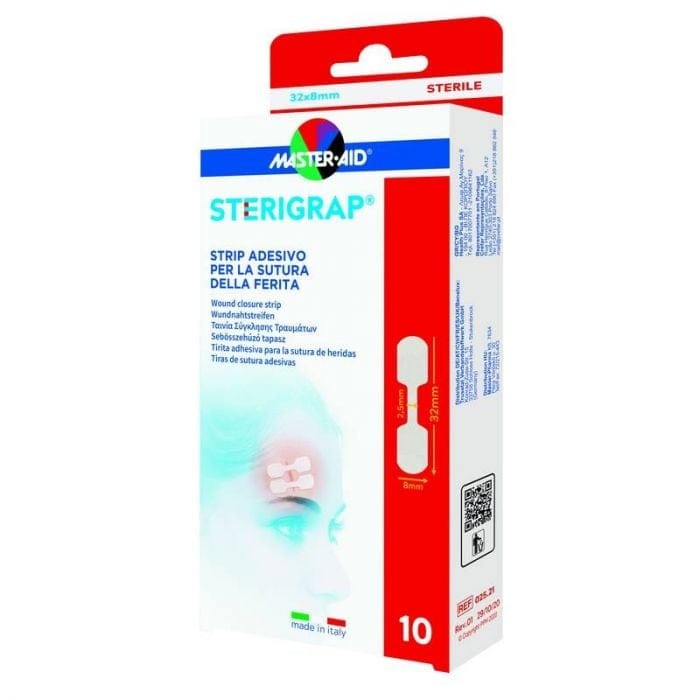 Master Aid Sterigrap Strip Adesivo Sutura Ferite 32 X8 Mm 10 Pezzi