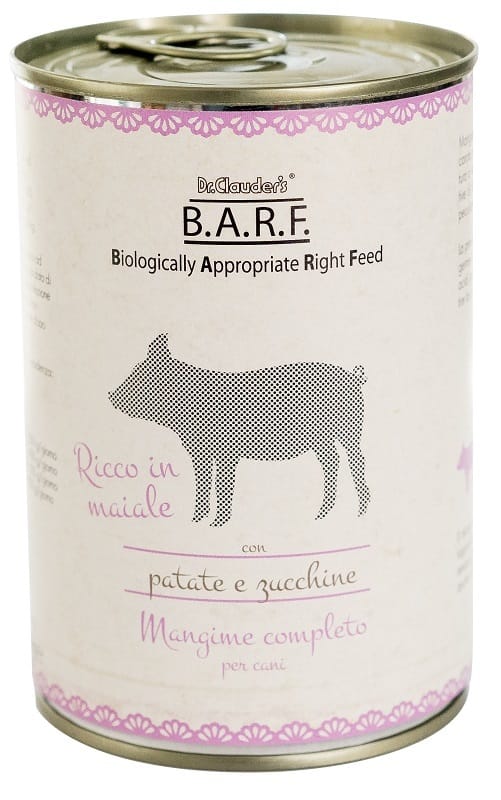 BARF CANE TRITO DI MAIALE CON PATATE E ZUCCHINE 400 G