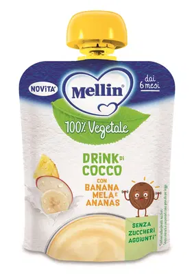 MELLIN POUCH COCCO MELA BANANA ANANAS 90 G MELLIN POUCH COCCO MELA BANANA ANANAS 90 G