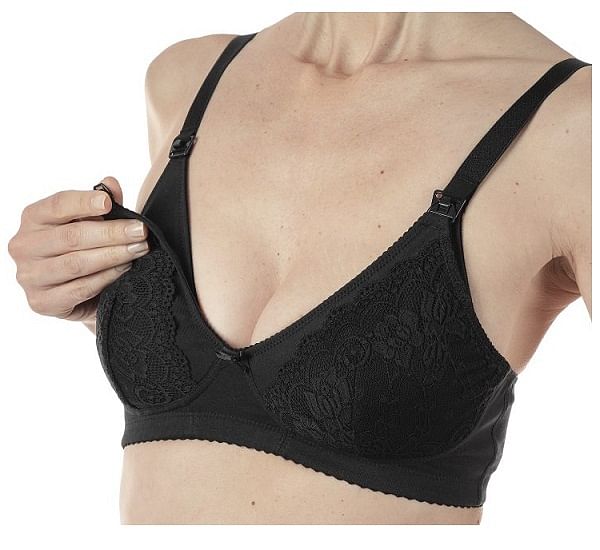 Mammy Reggiseno Cotone Allattamento Black 3 D