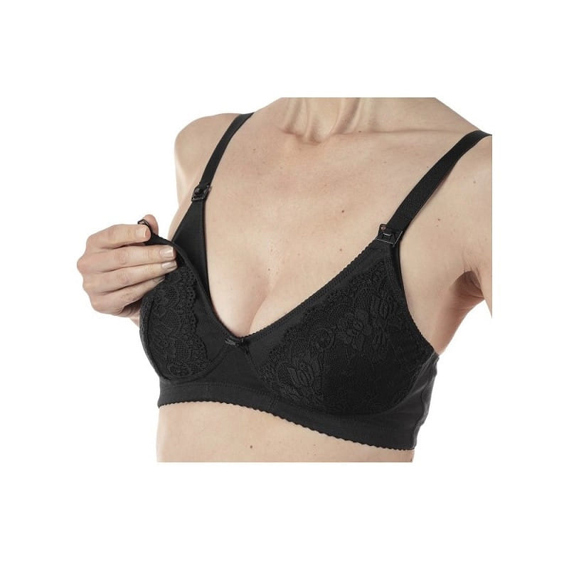 Mammy Reggiseno Cotone Allattamento Black 3 D