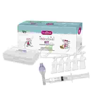 ISONEBIAL KIT PULIZIA CAVITA' NASALI 20 FLACONCINI MONODOSE 5 ML + SIRINGA LUER LOCK SOFT-JECK + AGO CANNULA + NEBULIZZATORE SPRAY